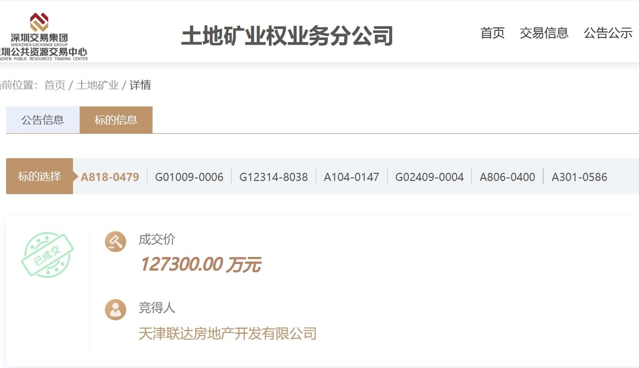 8家房企竞价65轮！联发12.12亿元拿下深圳宅地